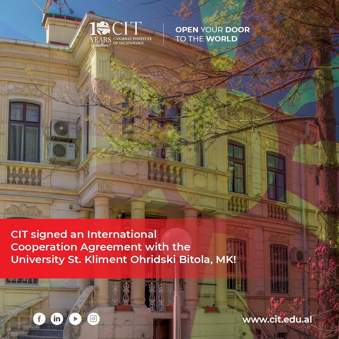 CIT nënshkroi Marrëveshje për Bashkëpunim Ndërkombëtar me Fakultetin Ekonomik në Prilep. Universiteti “Shën Kliment” i Ohrit në Manastir, Republika e NMk!