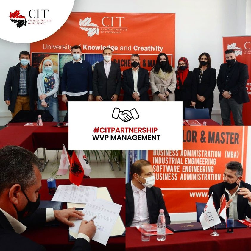 Instituti Kanadez i Teknologjise CIT ka lidhur nje marreveshje partneriteti me WVP Management Tirana WVP