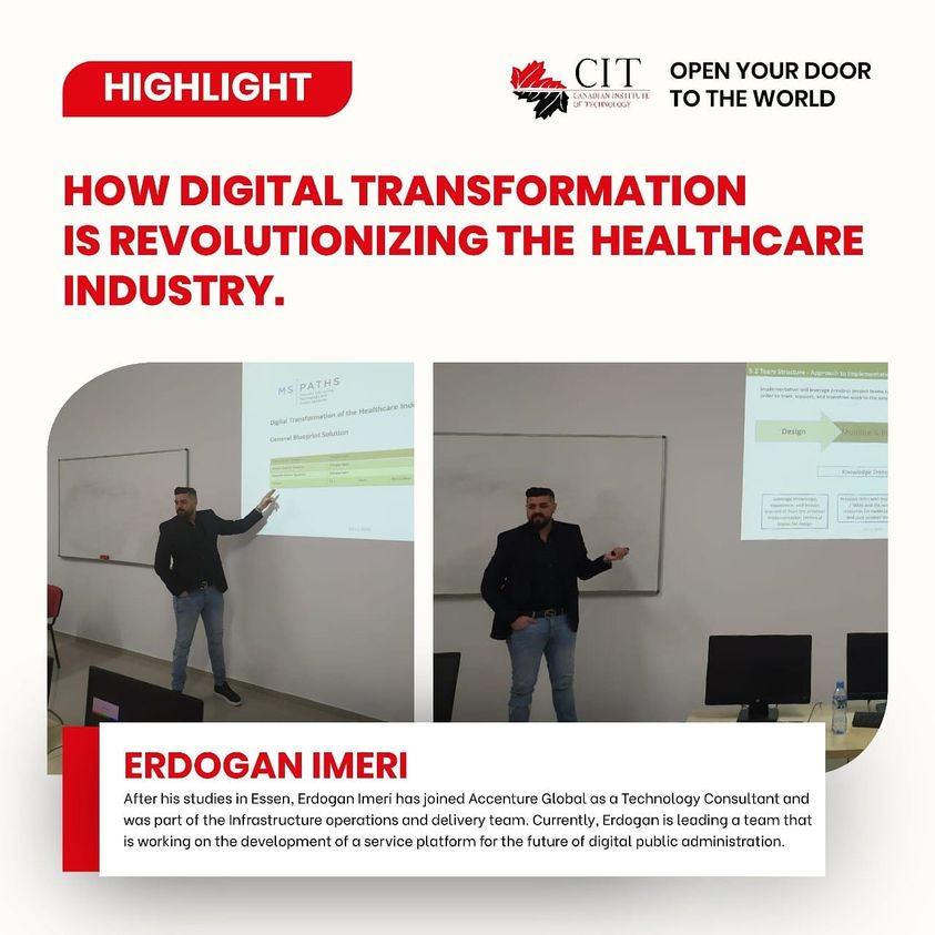 Leksion i hapur me Erdogan Imerin me temën “How Digital Transformation is revolutionizing the Healthcare Industry”